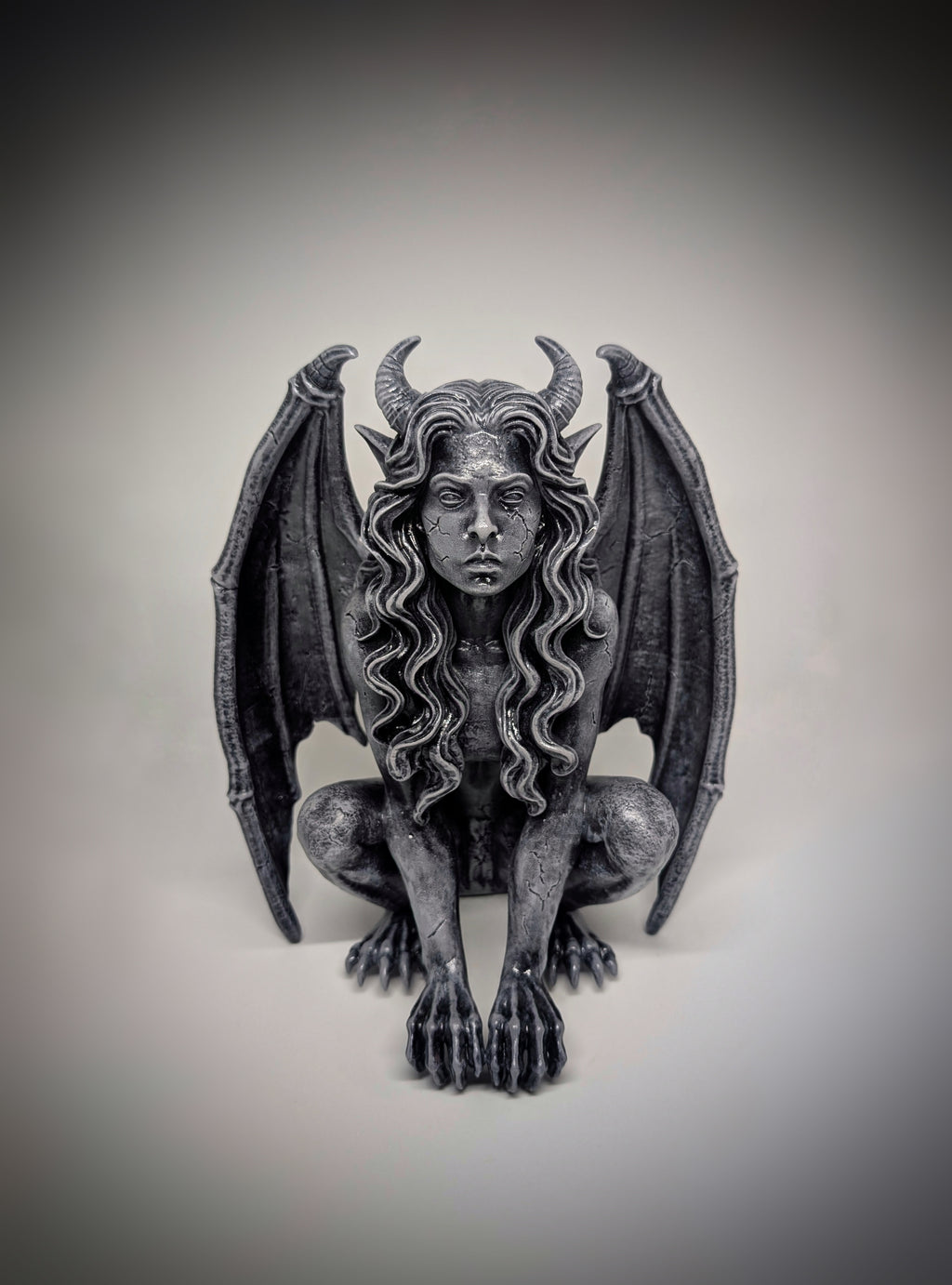 Gargoyle Shelf Decor Resin 3D Sculpture 10.24in (26 cm) Gothic Statue