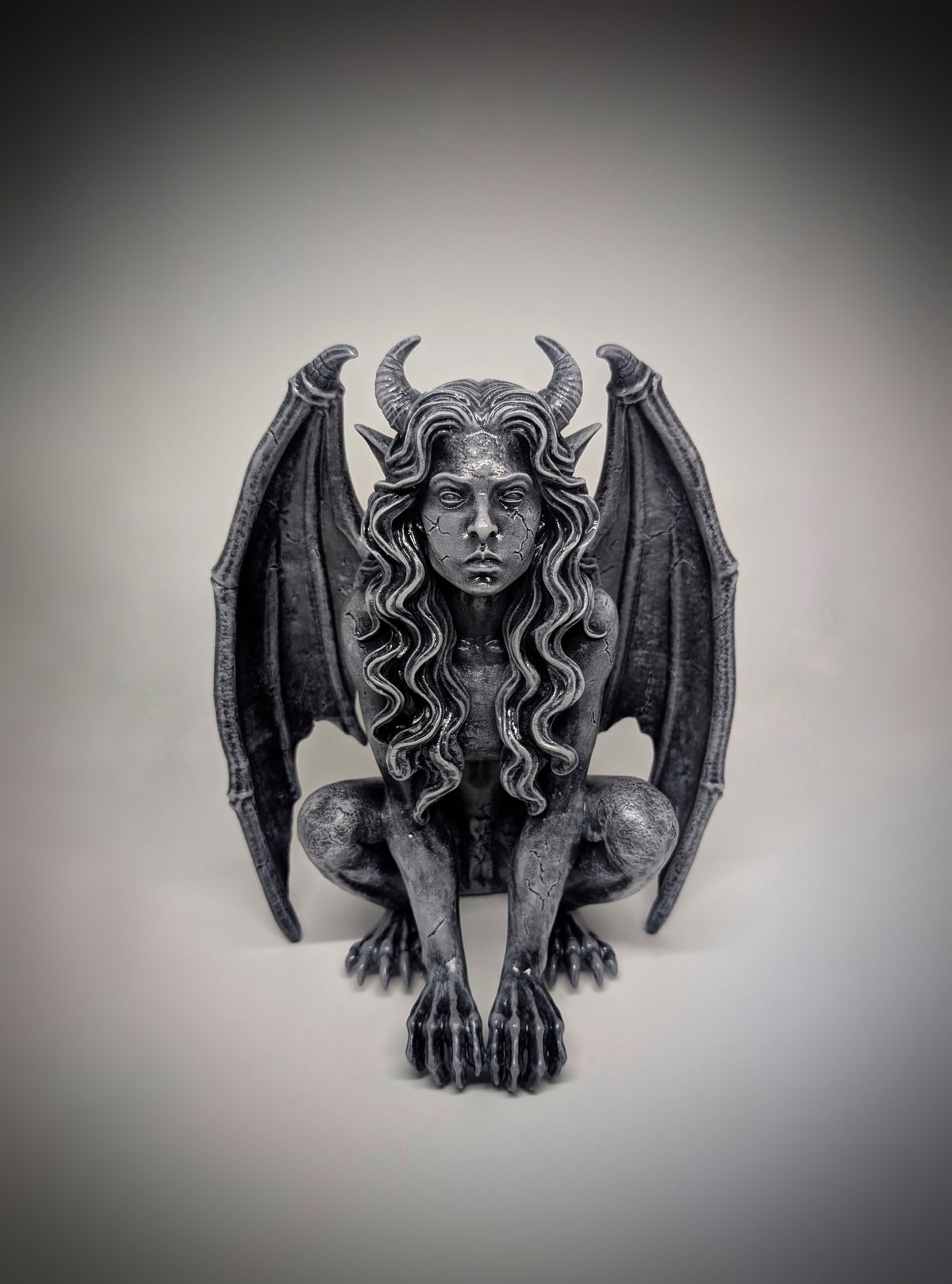 Gargoyle Shelf Decor Resin 3D Sculpture 10.24in (26 cm) Gothic Statue