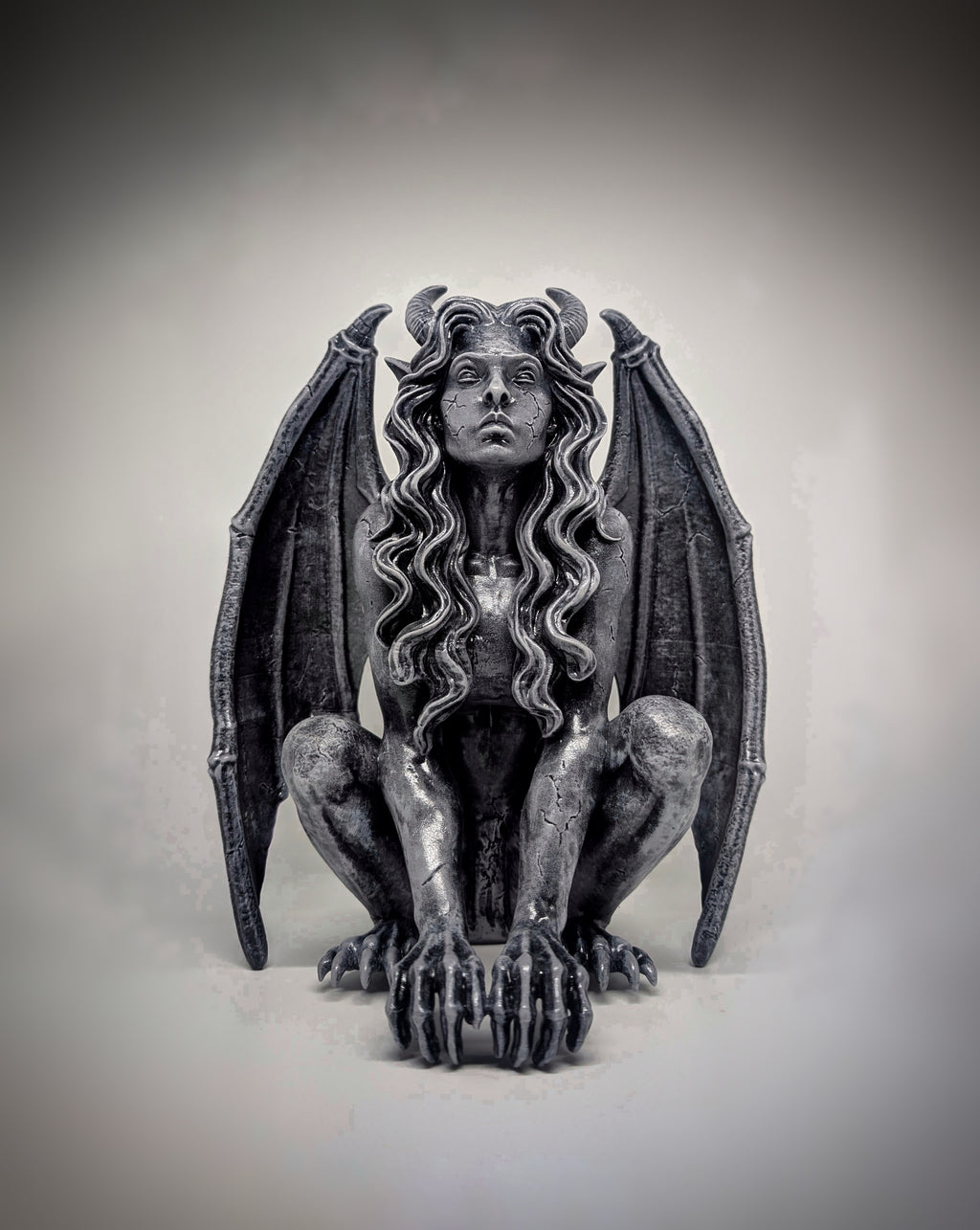 Gargoyle Shelf Decor Resin 3D Sculpture 10.24in (26 cm) Gothic Statue