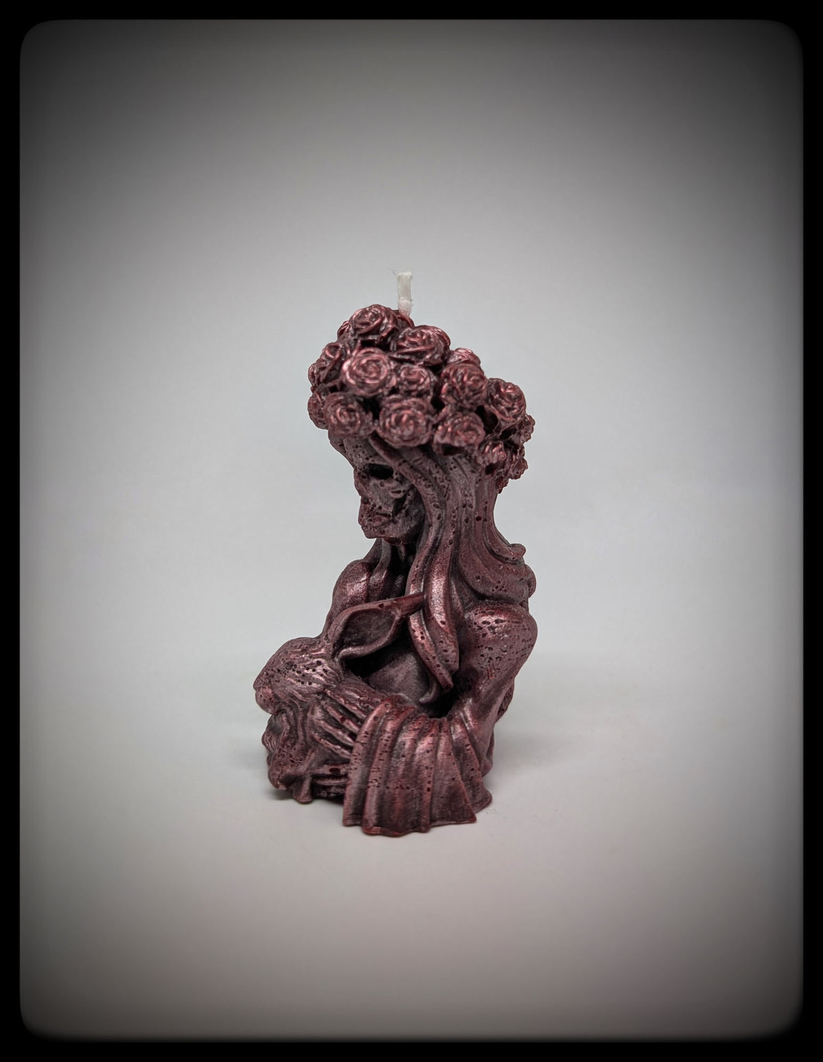 Santa Muerte Rabbit Candle Handmade Scented 3.74in (9.5cm/95mm)