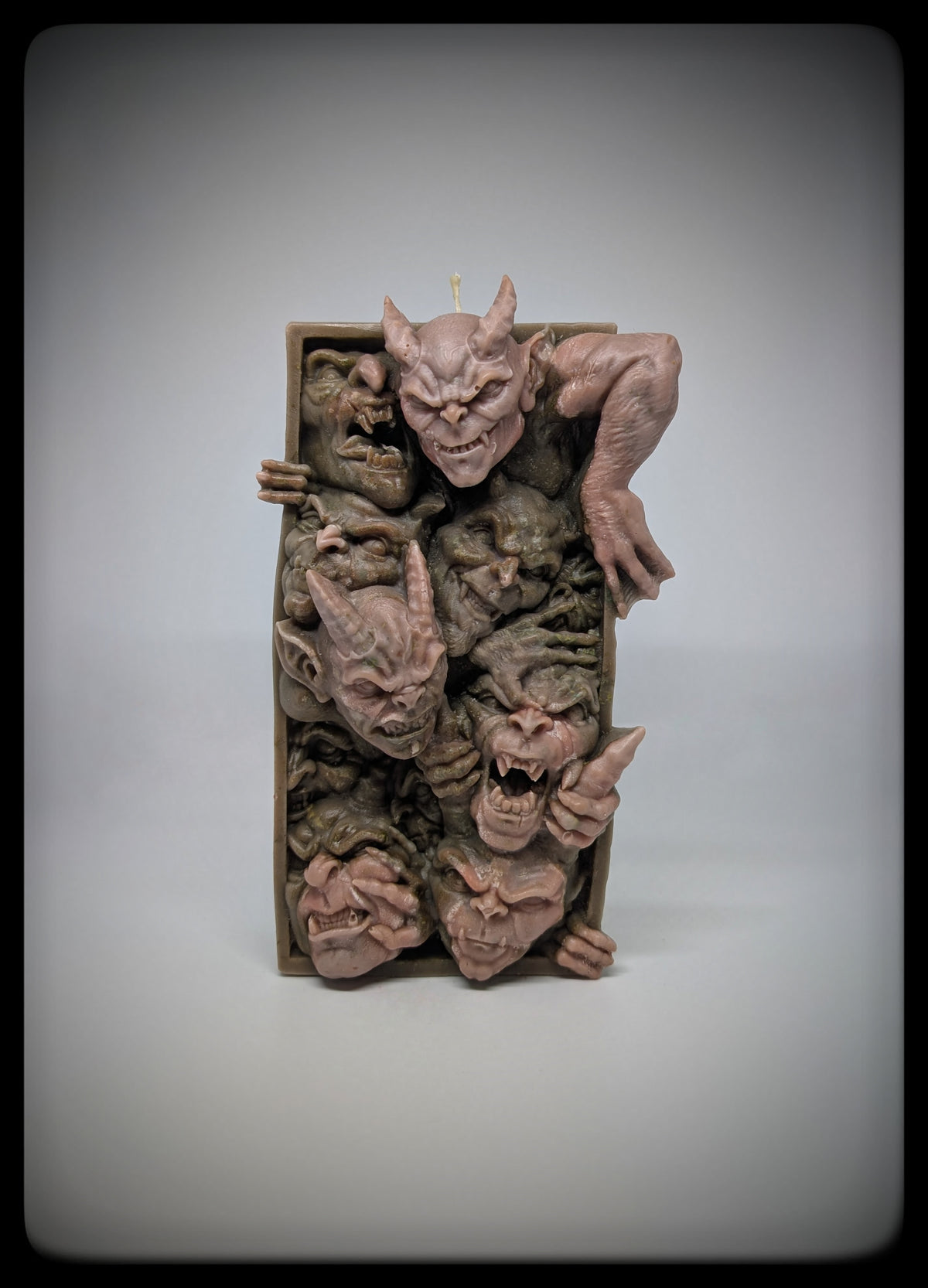 Escape of the Gargoyles Scented Handmade Candle Height: 8.5 in (21.5 cm)
