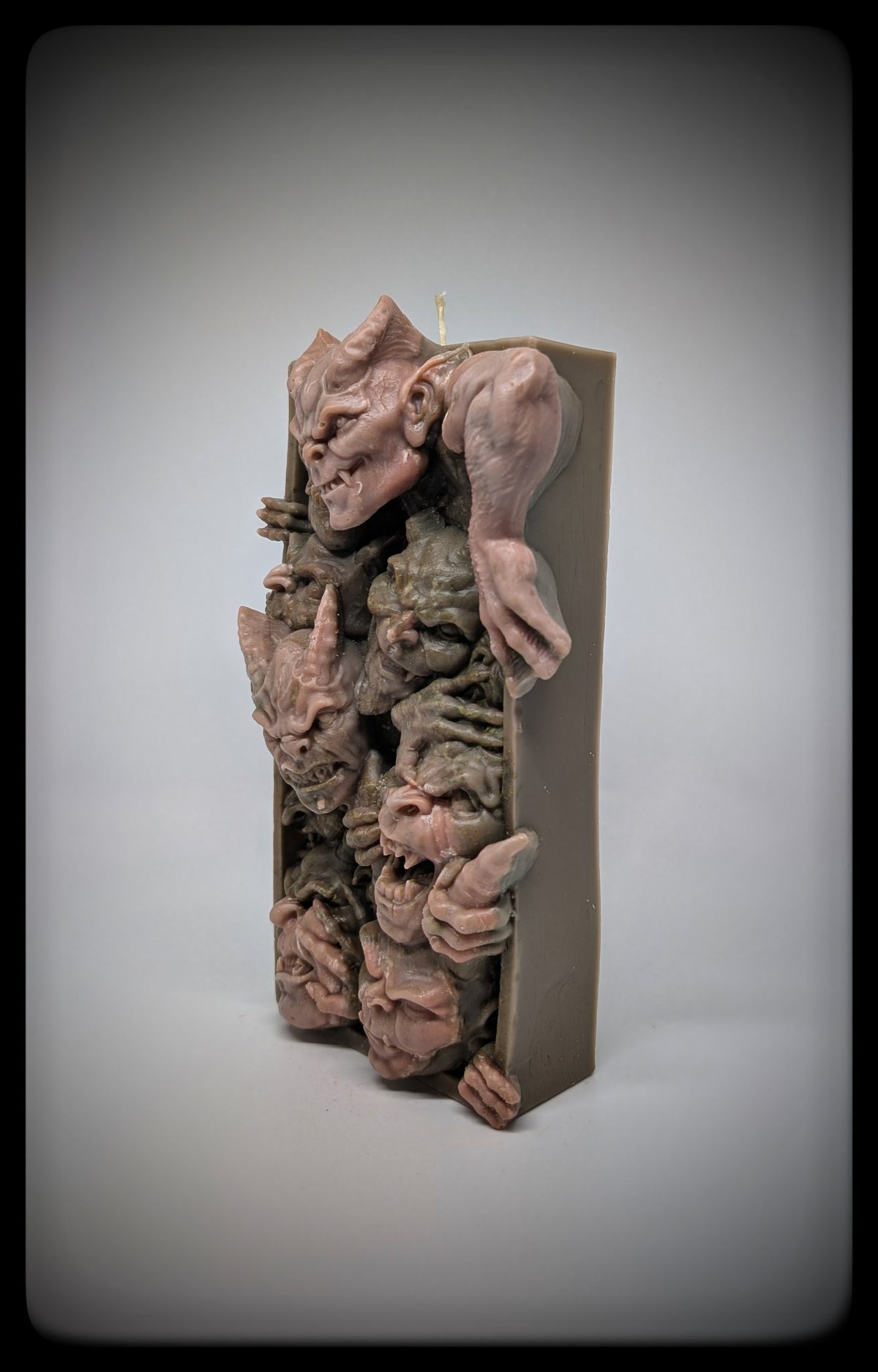 Escape of the Gargoyles Scented Handmade Candle Height: 8.5 in (21.5 cm)