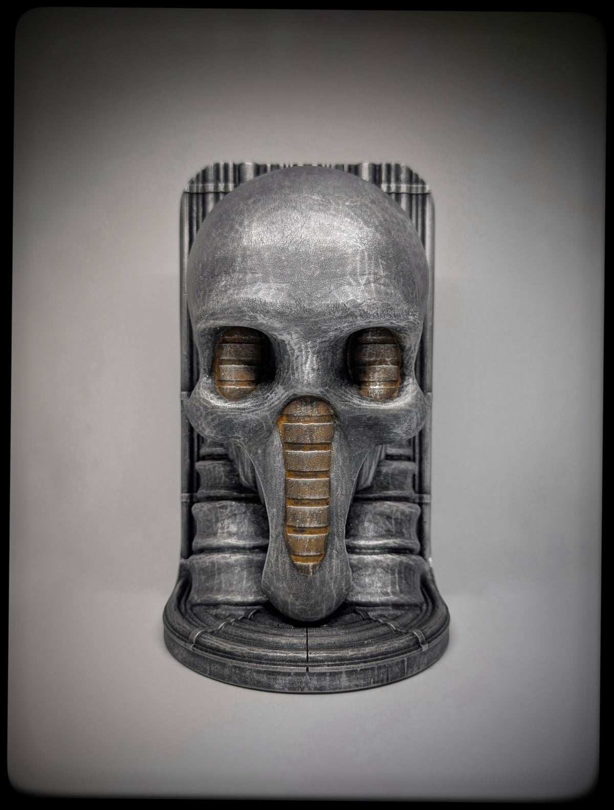 Biomechanical Art – Biomechanical Skull Height: 10.24 in (26 cm) 3D Resin Wall or Freestanding Sculpture