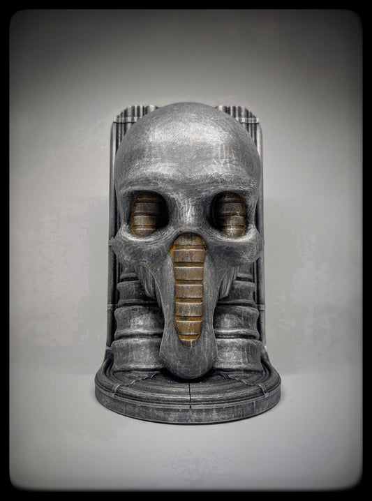 Biomechanical Art – Biomechanical Skull Height: 10.24 in (26 cm) 3D Resin Wall or Freestanding Sculpture