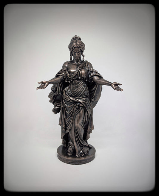 Greek Mythology Art Persephone Resin Sculpture Hand-Painted 11.02 in (28 cm)
