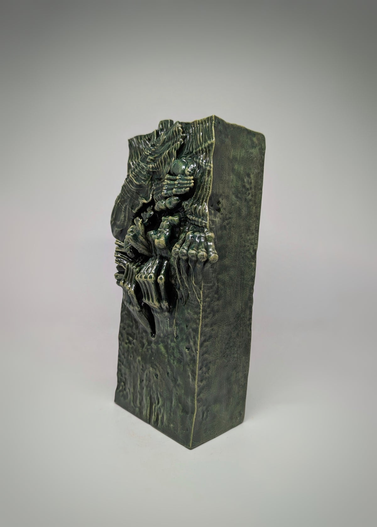 Inspired by Z.B. Hand-Painted Resin Sculpture 9.25 in (23.5 cm) Height