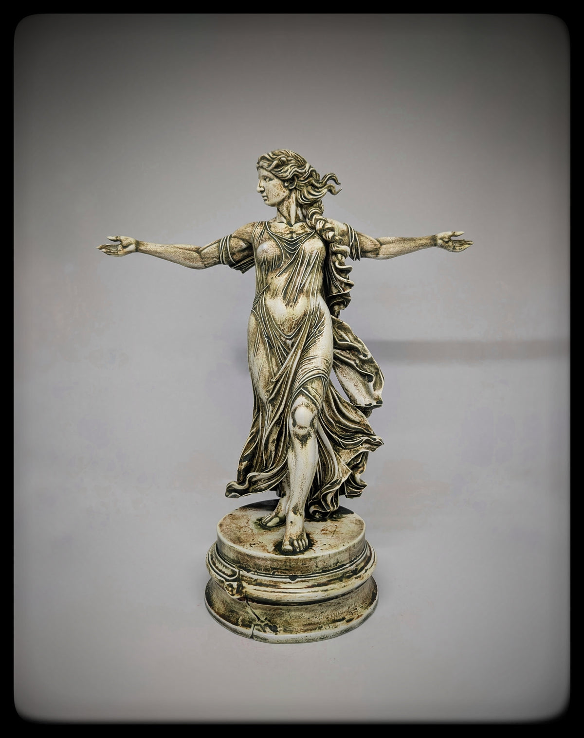 Greek Mythological Art Demeter Resin Sculpture Hand-Painted 11.61 in (29.5 cm)