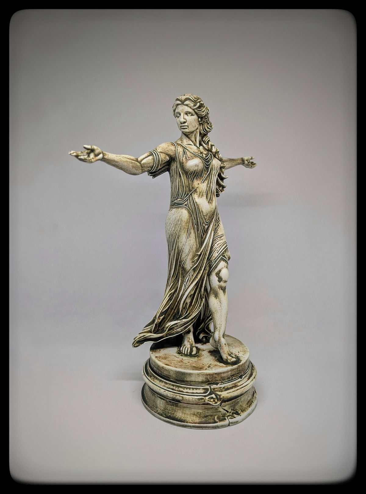Greek Mythological Art Demeter Resin Sculpture Hand-Painted 11.61 in (29.5 cm)