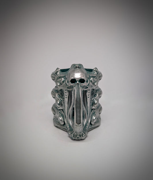Biomecha Mug Holder – 3D Printed Resin, Hand-Painted Sci-Fi Art, Fits Beer Glass