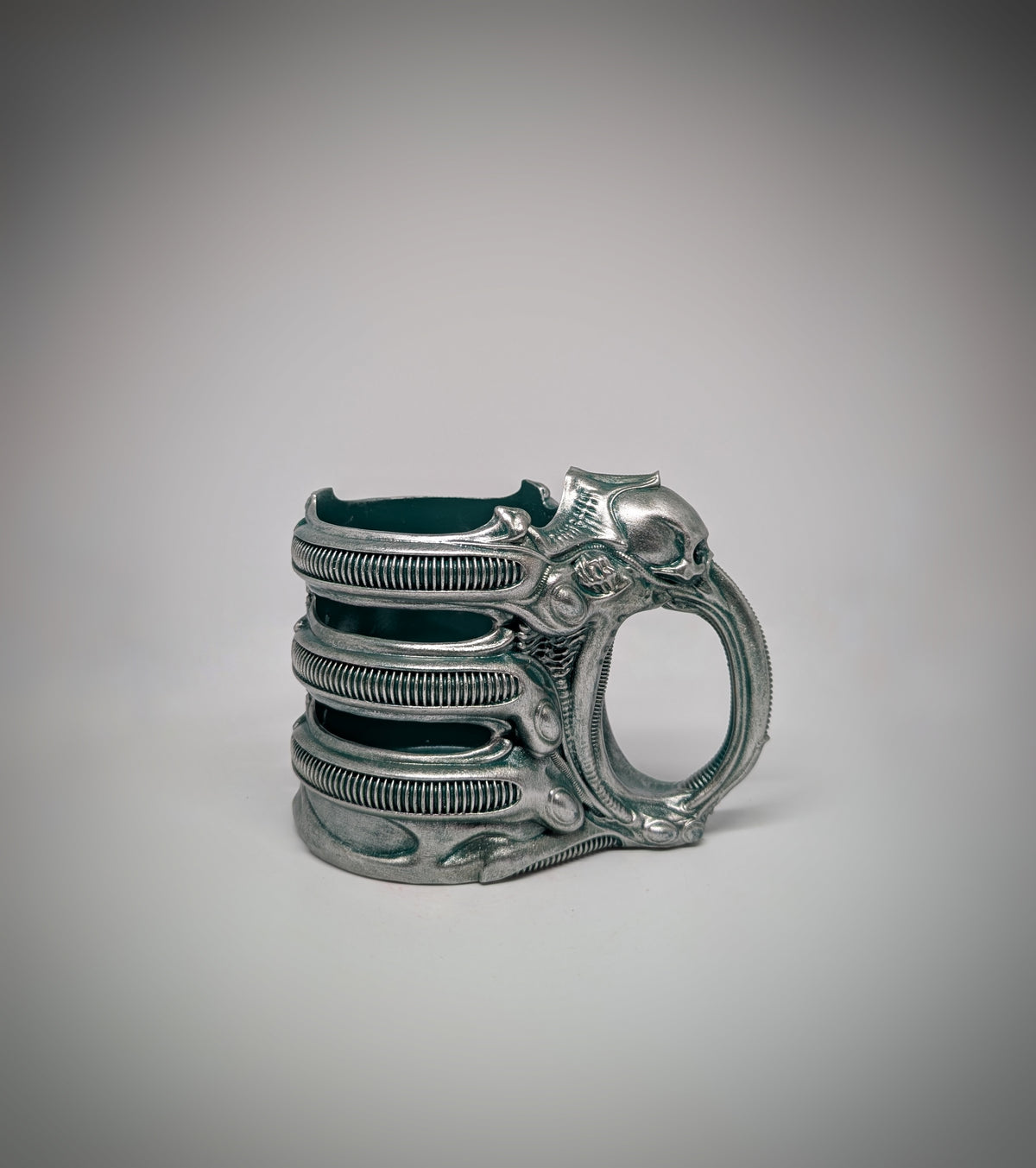 Biomecha Mug Holder – 3D Printed Resin, Hand-Painted Sci-Fi Art, Fits Beer Glass
