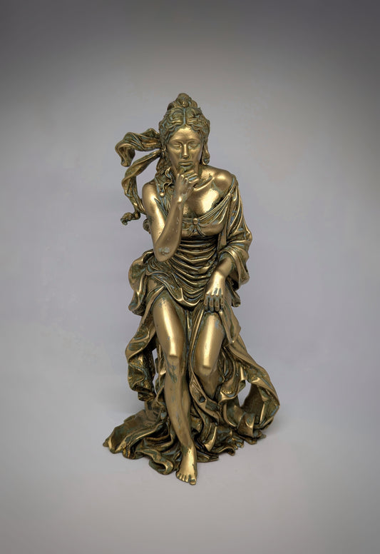 Greek Mythology Art Athena 3D Resin Sculpture Hand-Painted 12.6" (32 cm) Tall