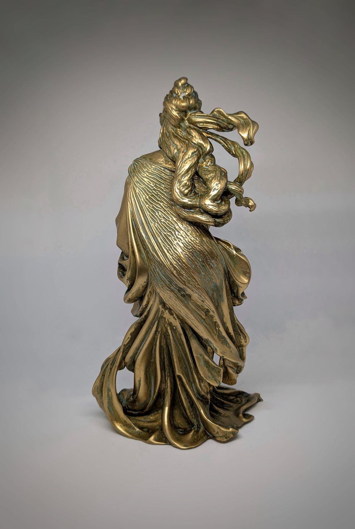 Greek Mythology Art Athena 3D Resin Sculpture Hand-Painted 12.6" (32 cm) Tall