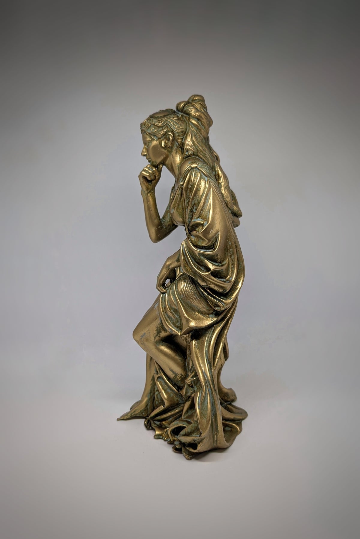 Greek Mythology Art Athena 3D Resin Sculpture Hand-Painted 12.6" (32 cm) Tall