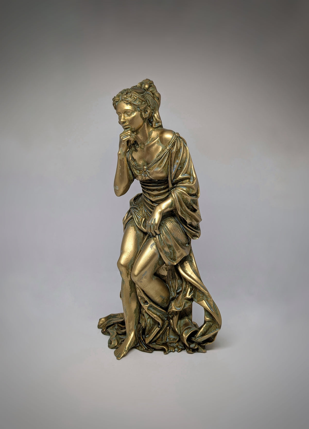 Greek Mythology Art Athena 3D Resin Sculpture Hand-Painted 12.6" (32 cm) Tall
