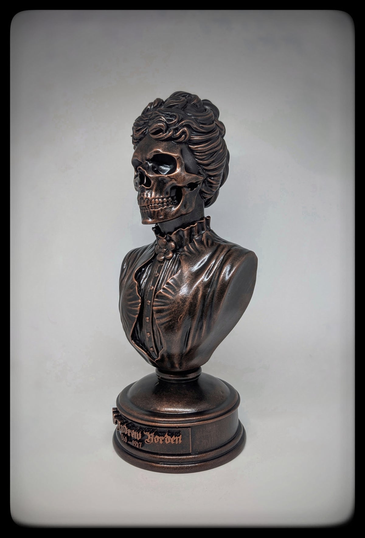 Lizzie Andrew Borden 3D Resin Sculpture Hand Painted 13.4" (34 cm) Tall Dark Art