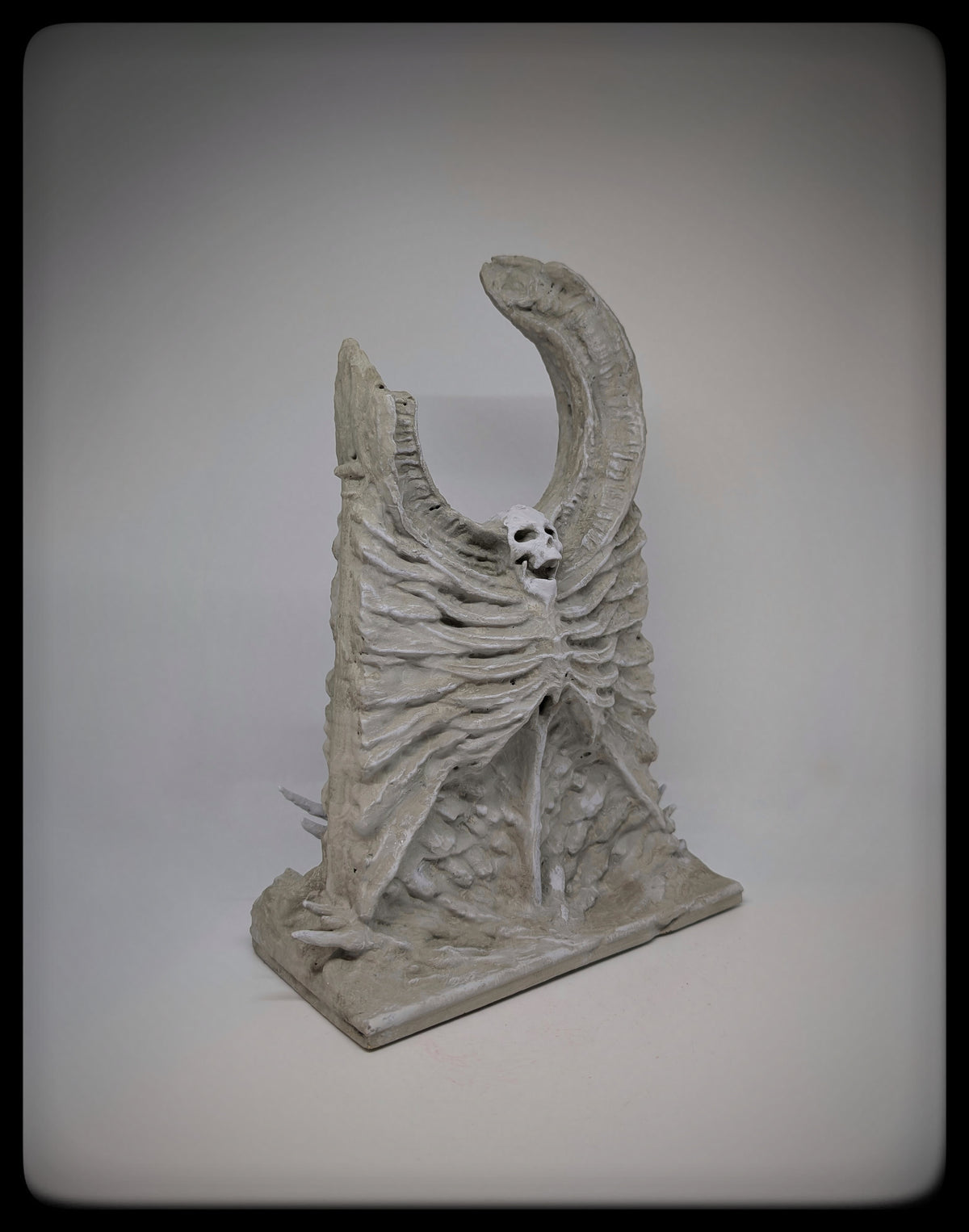 Dark Art Fallen Angel 3D Resin Sculpture Hand-Painted 11" (28 cm) Gothic Decor