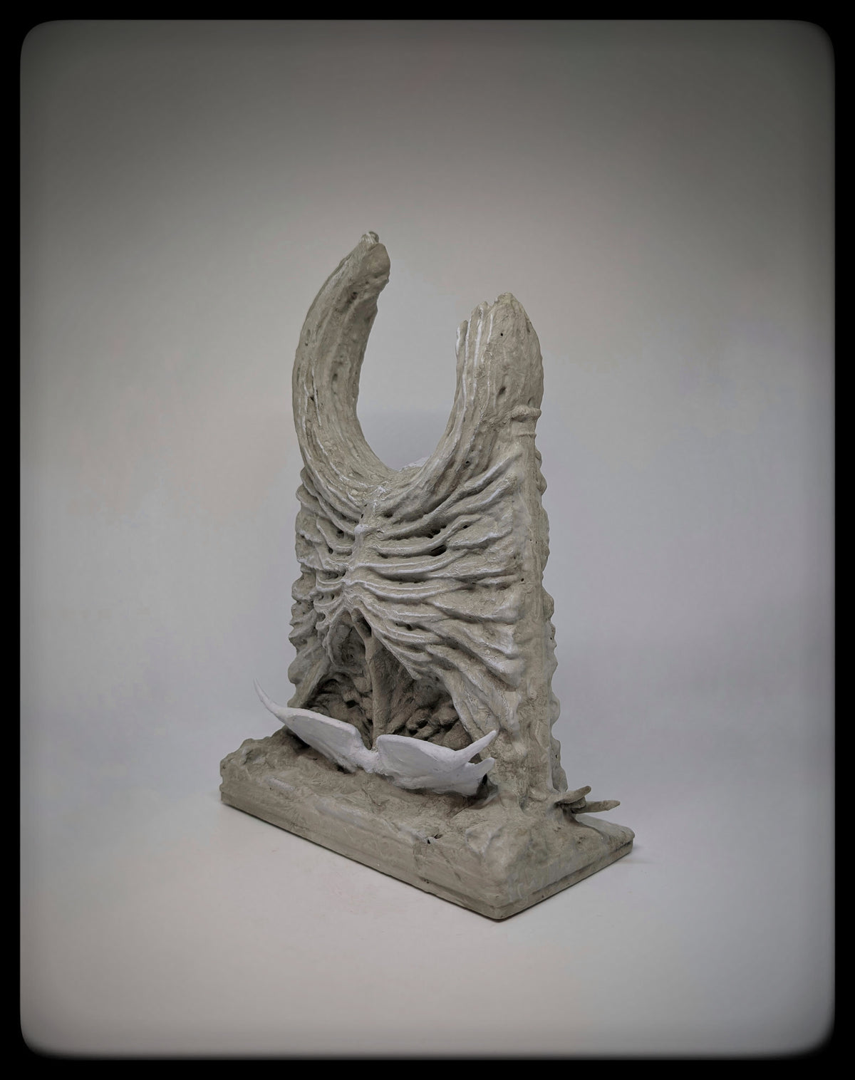 Dark Art Fallen Angel 3D Resin Sculpture Hand-Painted 11" (28 cm) Gothic Decor