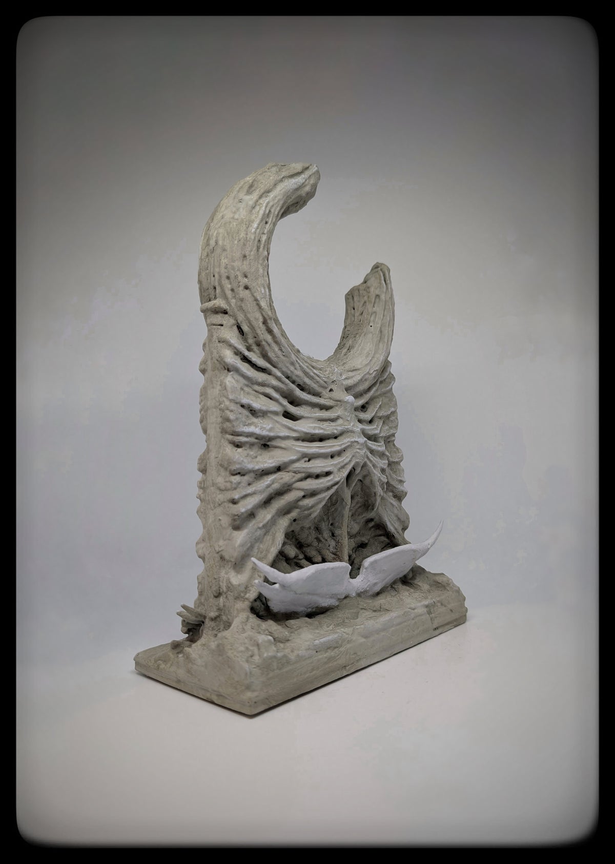 Dark Art Fallen Angel 3D Resin Sculpture Hand-Painted 11" (28 cm) Gothic Decor