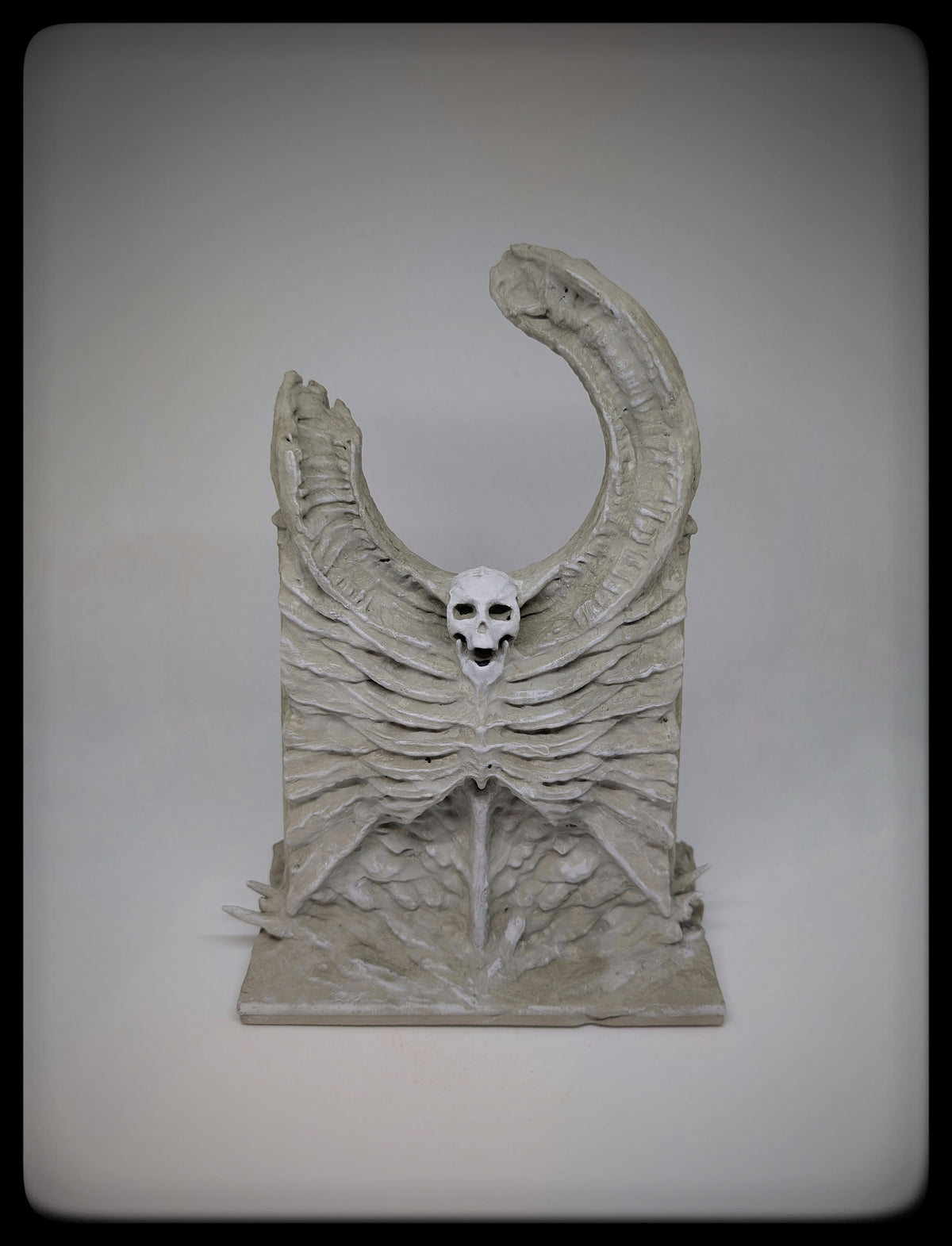 Dark Art Fallen Angel 3D Resin Sculpture Hand-Painted 11" (28 cm) Gothic Decor