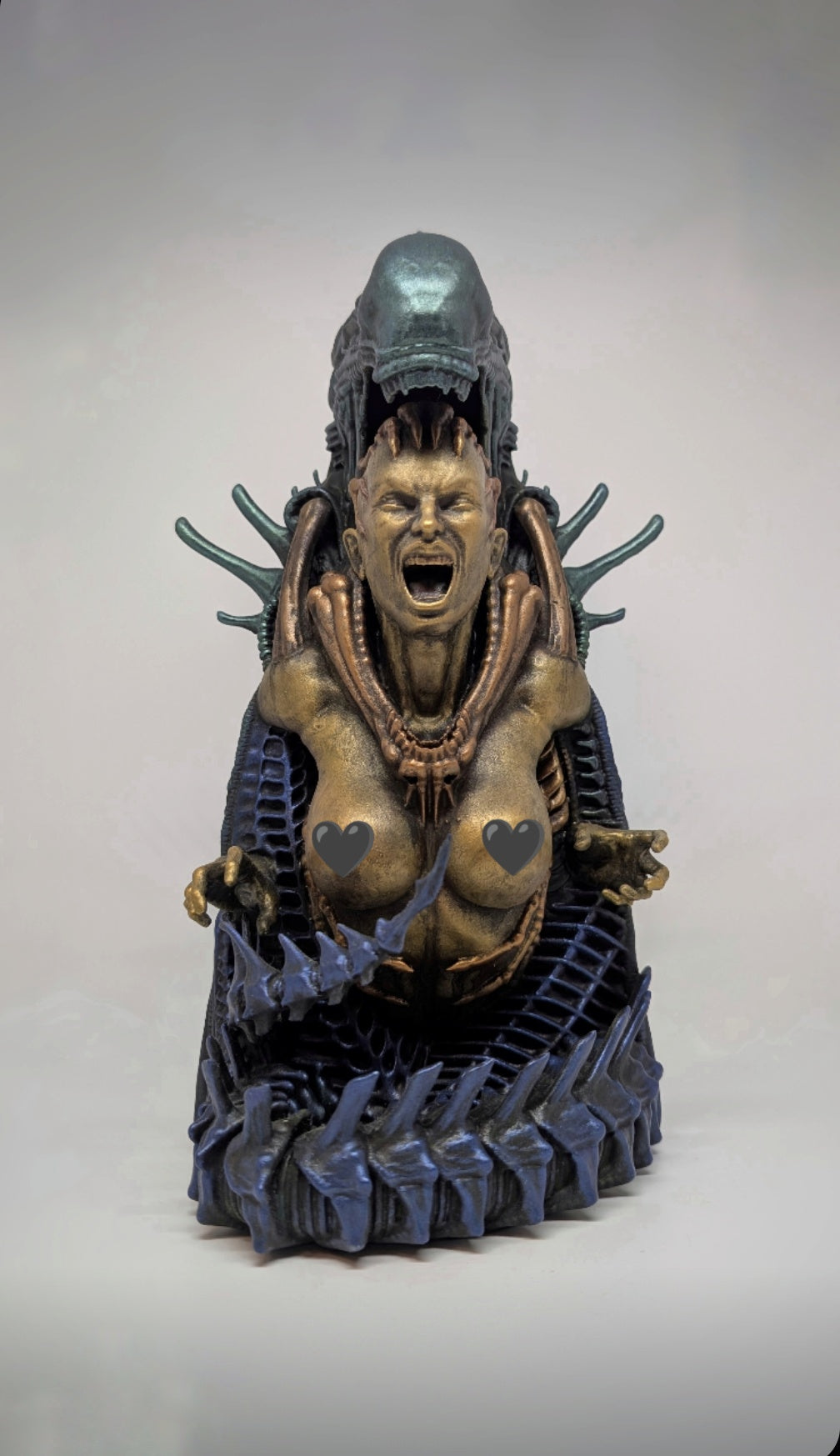 Alien Covenant Xenomorph 3D Resin Sculpture Hand Painted 11.42" (29 cm) Sci-Fi Art