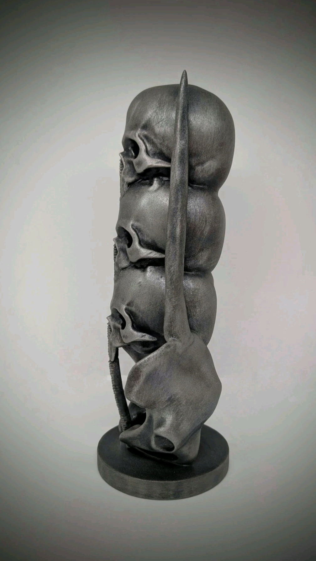 Biomechanical Art Sculpture 3D Printed Resin Hand-Painted 12.6" (32 cm)
