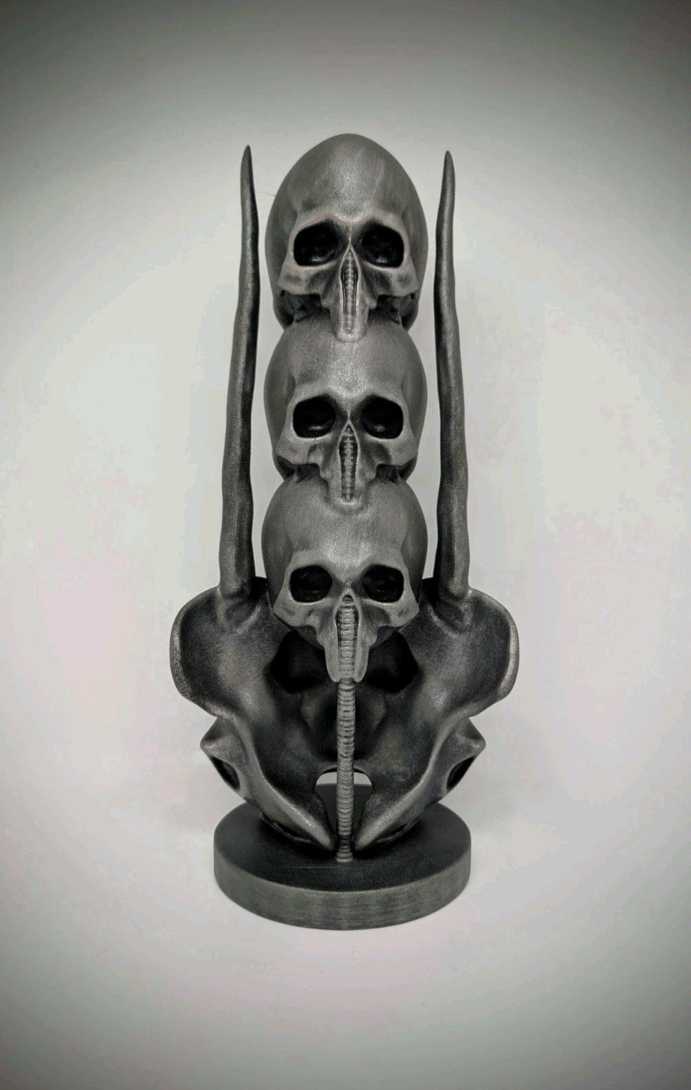 Biomechanical Art Sculpture 3D Printed Resin Hand-Painted 12.6" (32 cm)