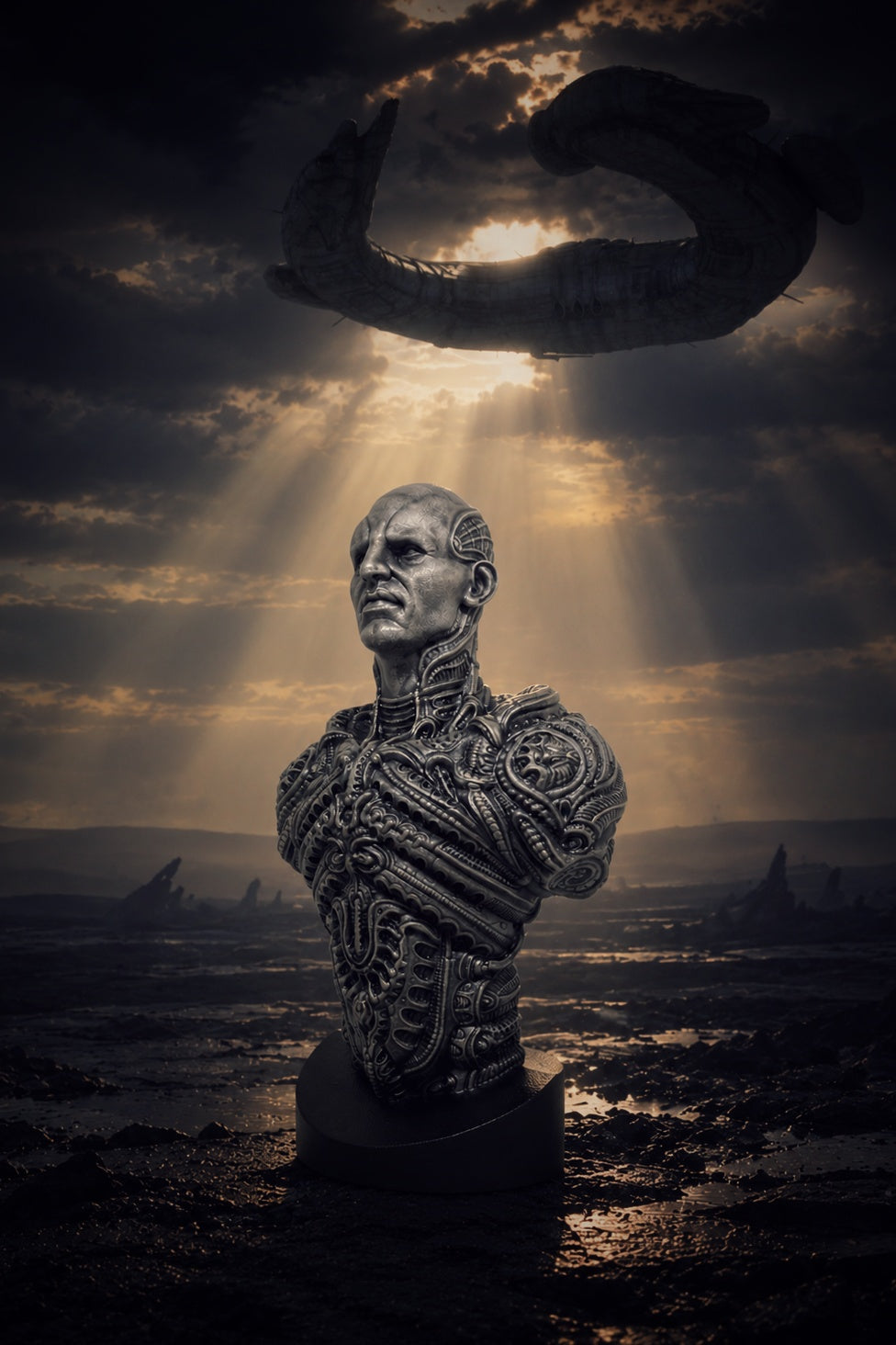 Prometheus The Engineer 3D Printed Resin Statue Hand-Painted 11.8 in (30 cm)