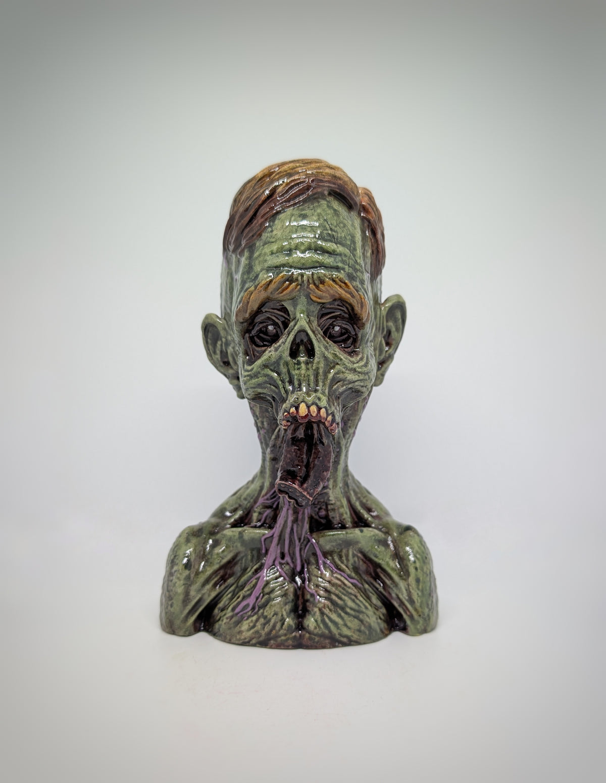 Zombie Figurine Hand-Painted 3D Resin Horror Art 8.66" (22 cm)