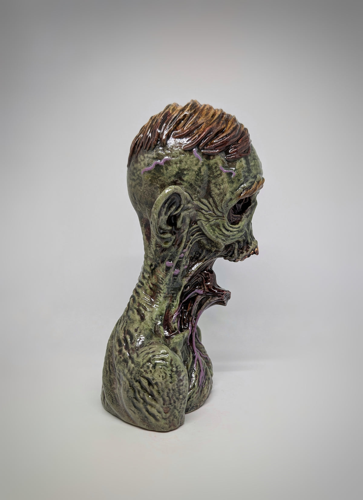 Zombie Figurine Hand-Painted 3D Resin Horror Art 8.66" (22 cm)