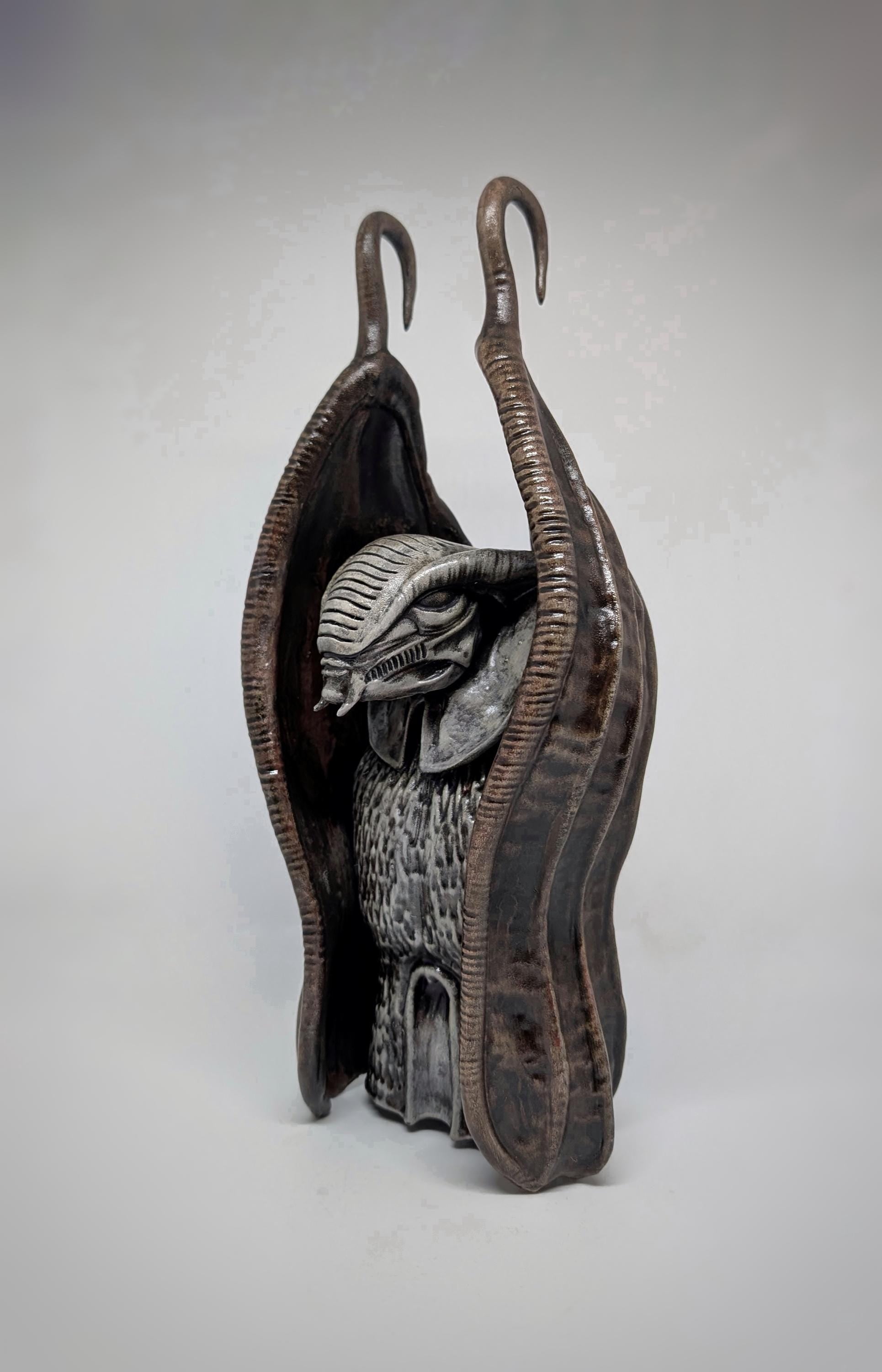 Inspired by H.R. Giger – The Tourist /11.8" (30 cm)  3D Resin Sculpture