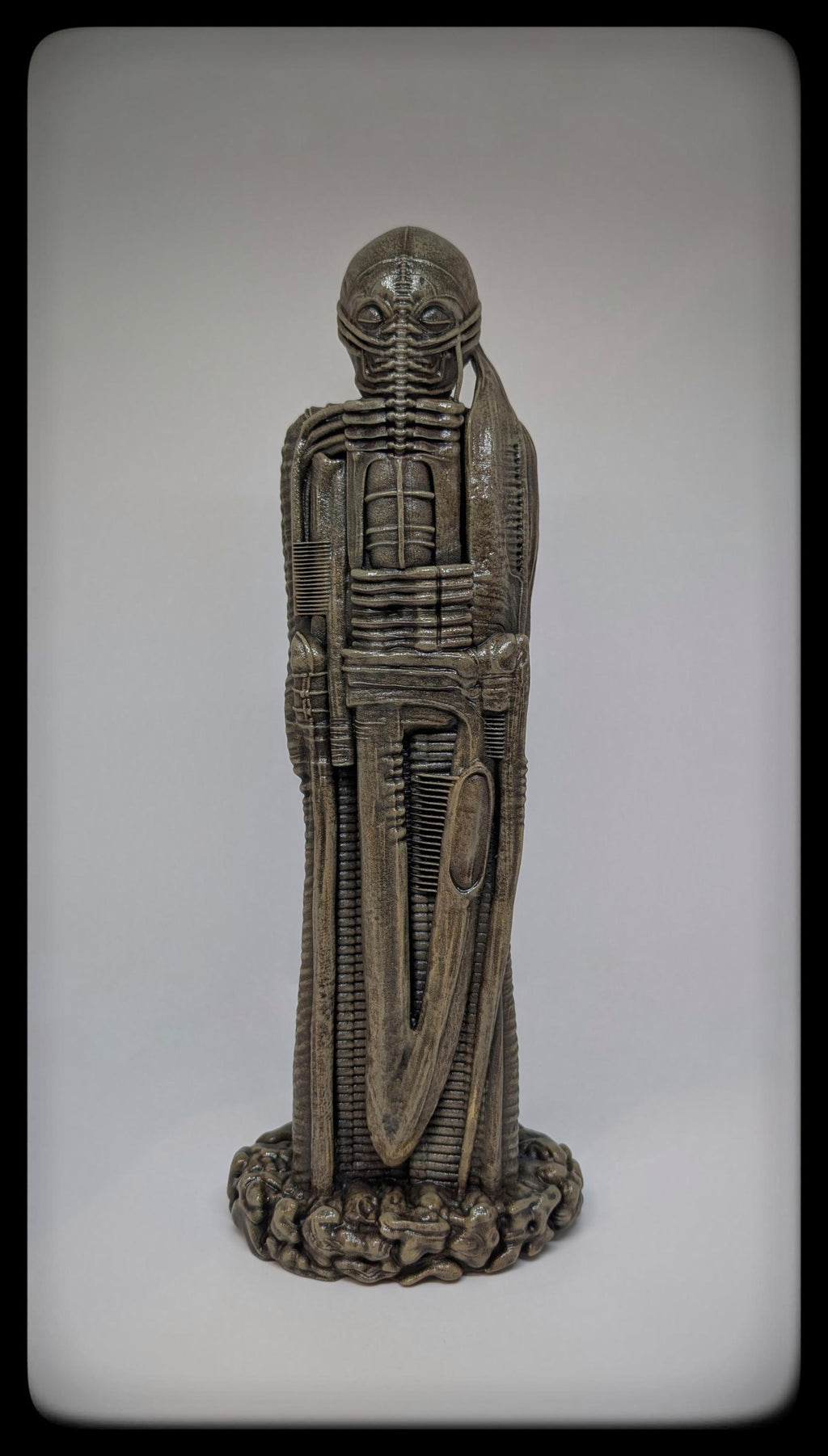 Inspired by H.R. Giger- Samurai Sculpture -12.4 in (31.5cm/315mm) 3D Resin Art