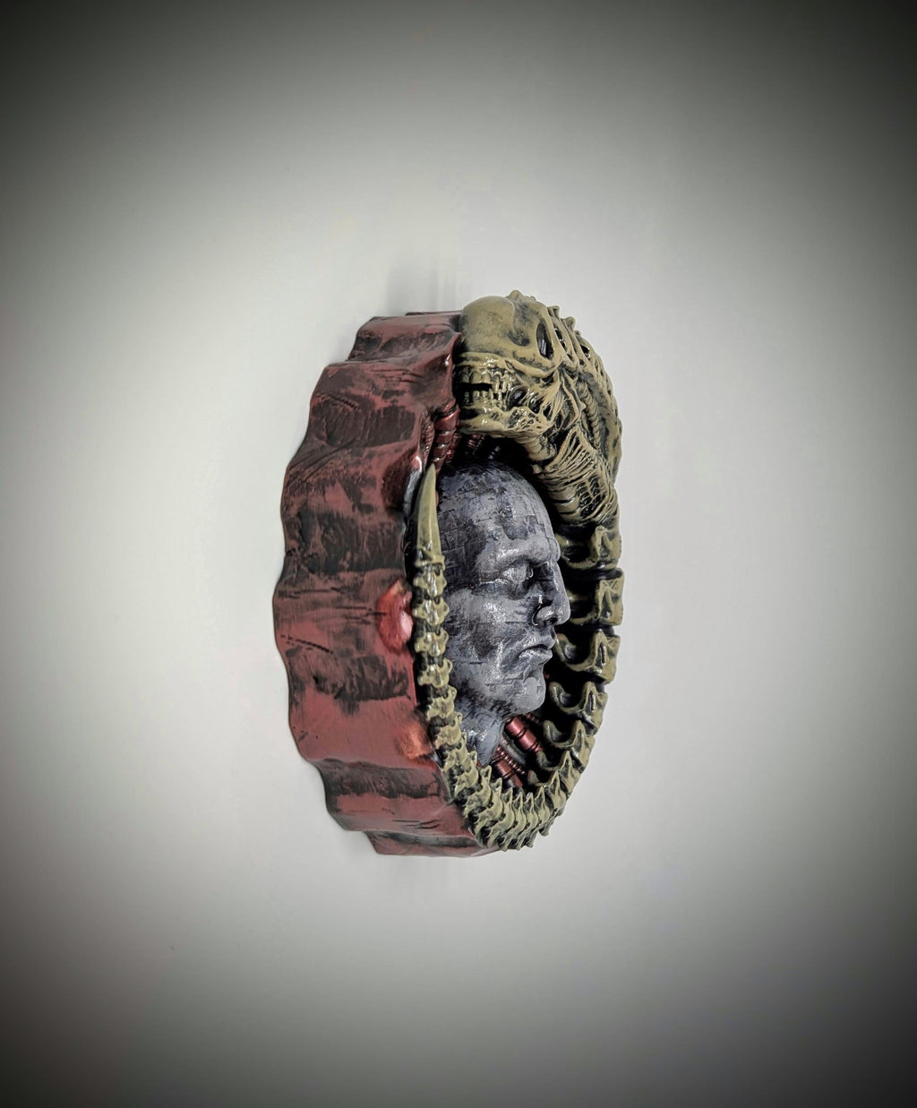Inspired H.R.Giher Alien Prometheus 3D Resin Wall Sculpture /6.1"(15.5cm/155mm)