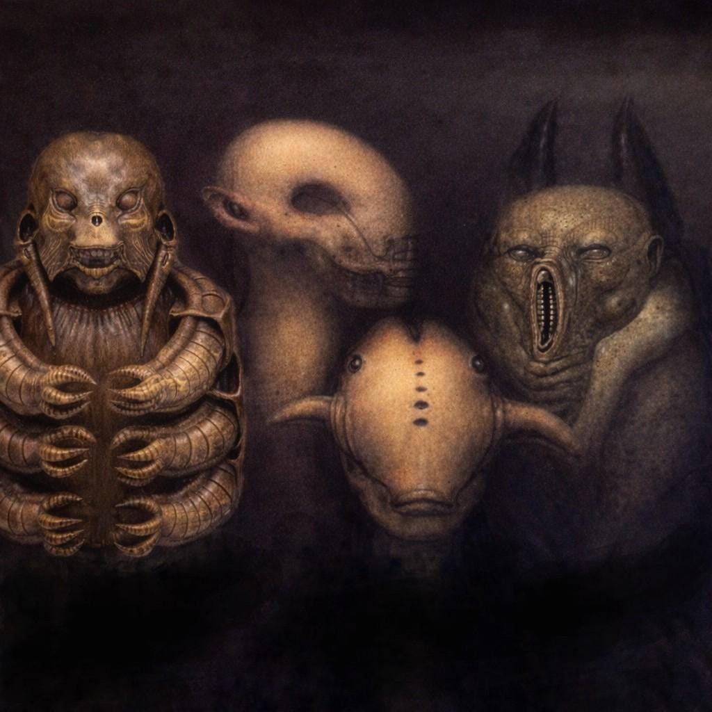 Inspired by H.R. Giger – The Tourist /9.45 in (24 cm/240 mm) 3D Resin Sculpture