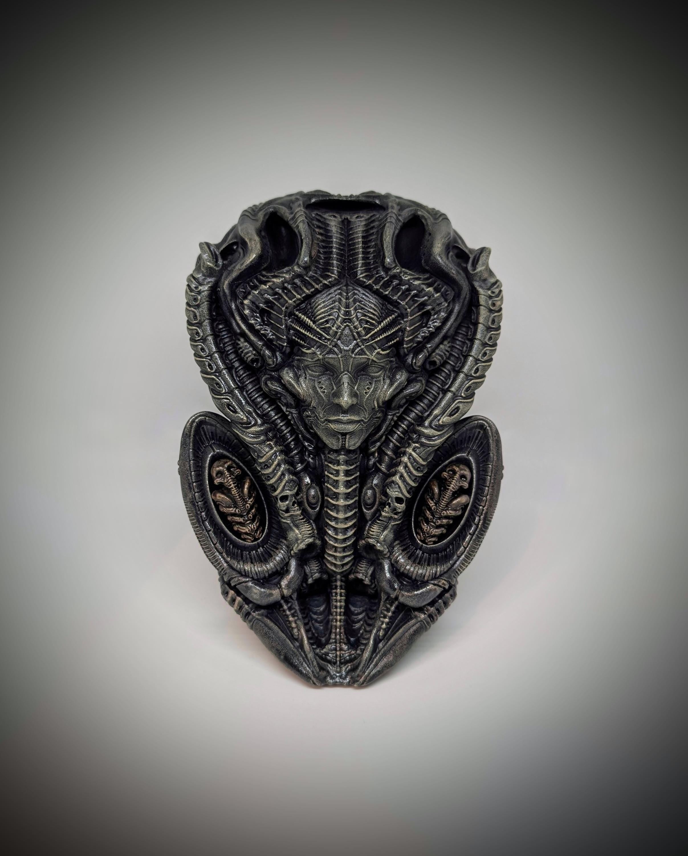 Inspired by H.R.Giger, Bio Craft -Mother Urn Statue 8.7"(22cm/220mm)