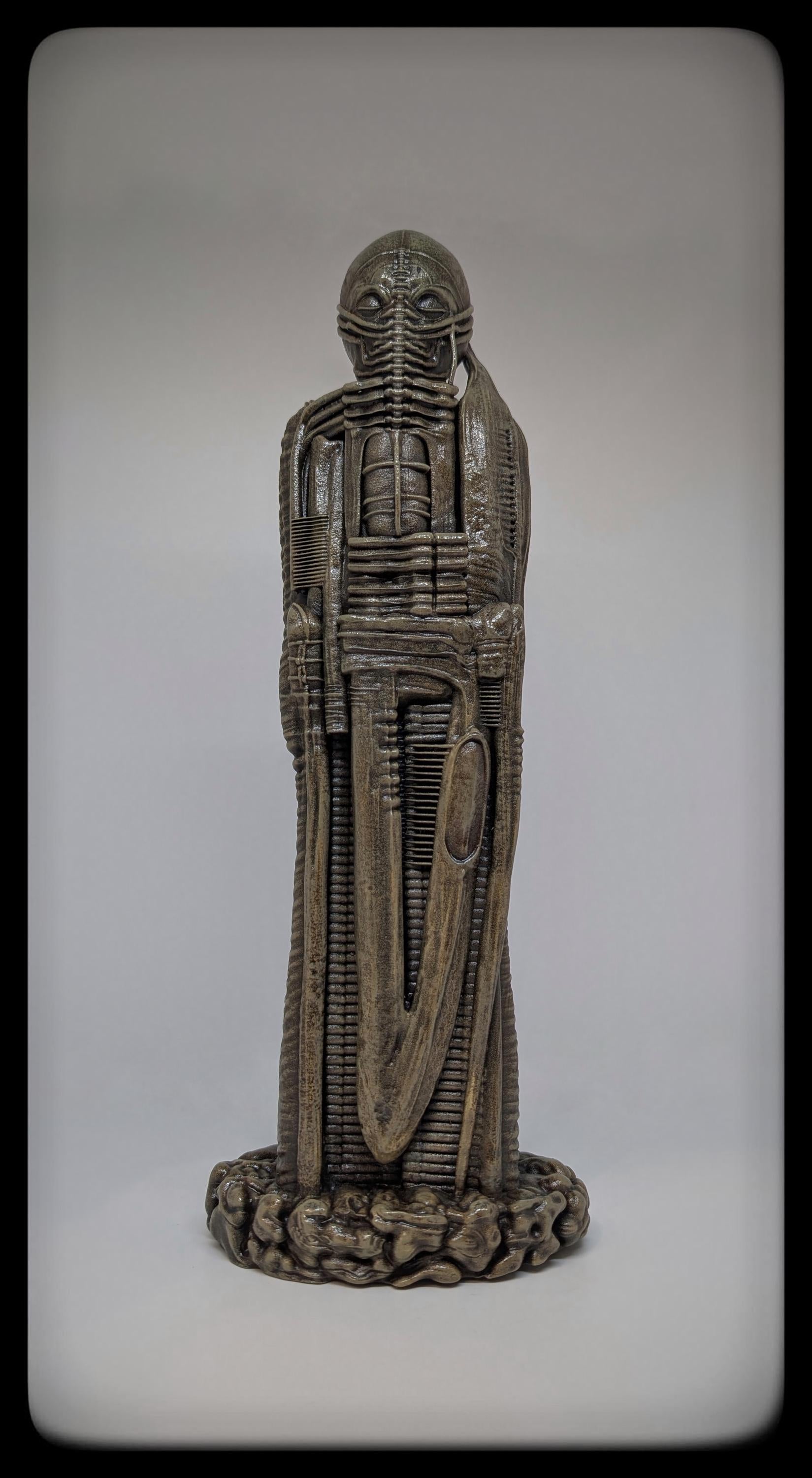 Inspired by H.R. Giger- Samurai Sculpture -12.4 in (31.5cm/315mm) 3D Resin Art