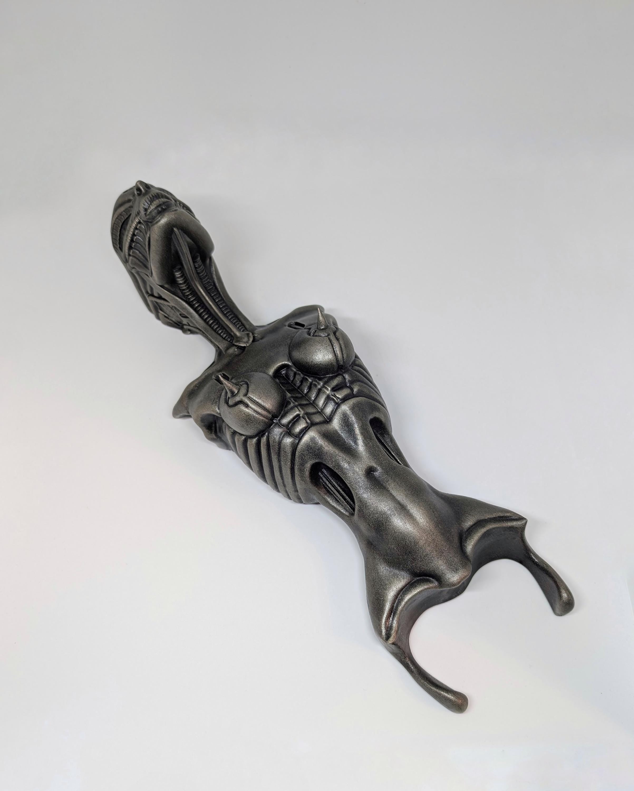 Inspired by H.R. Giger Biomechanoid 3D Resin Wall Sculpture, Length 14 inches (35.5 cm/355mm)