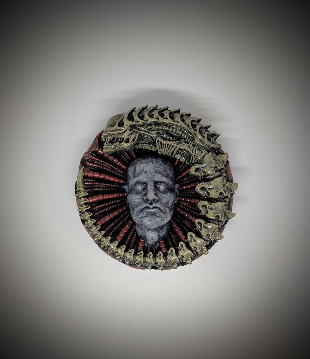 Inspired H.R.Giher Alien Prometheus 3D Resin Wall Sculpture /6.1"(15.5cm/155mm)