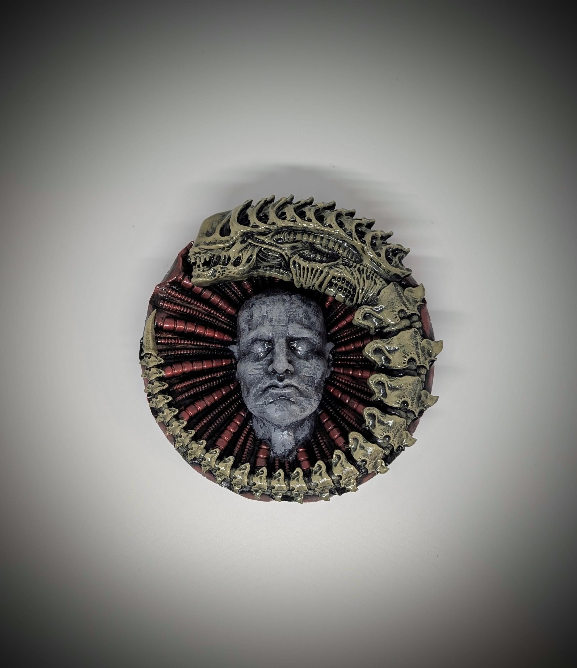 Inspired H.R.Giher Alien Prometheus 3D Resin Wall Sculpture /6.1"(15.5cm/155mm)