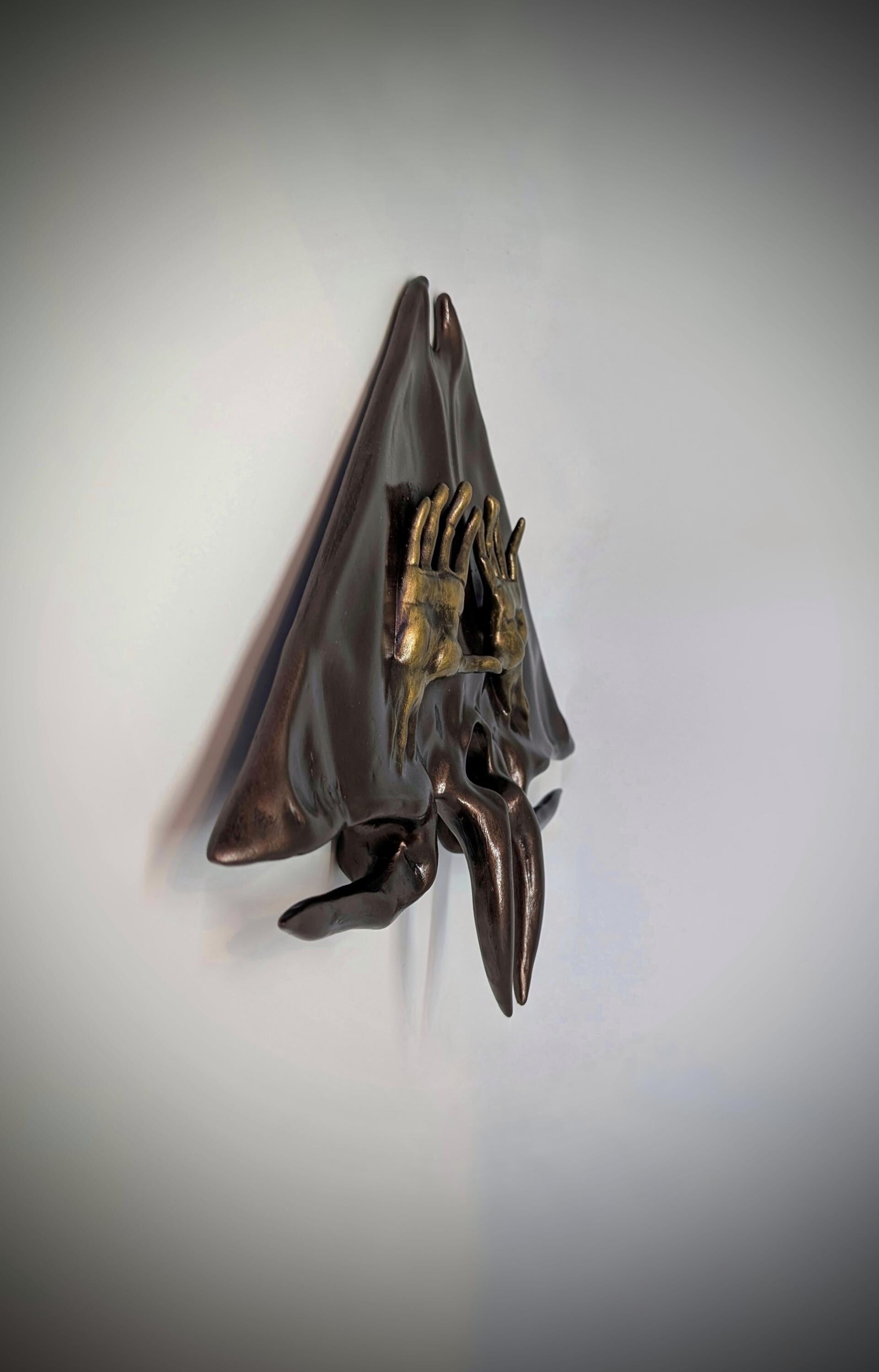 Inspired by HR Giger Secret Society 3D Resin Wall Sculpture 10.2in (26 cm / 260 mm) 3D sculpted by Carlito Brigante