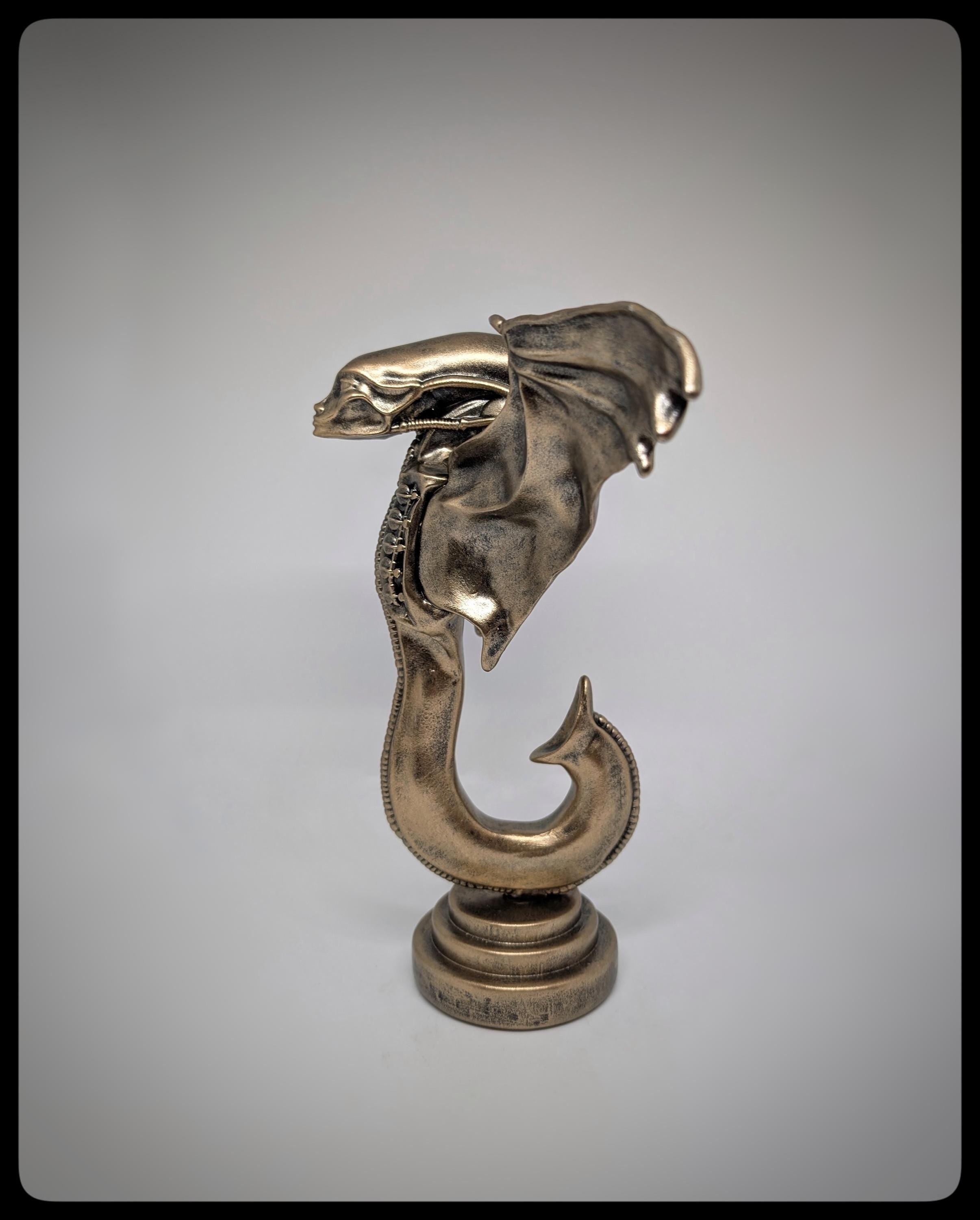 Inspired by H.R. Giger – Guardian Angel 9.45 in (24 cm/240 mm) 3D Resin Sculpture
