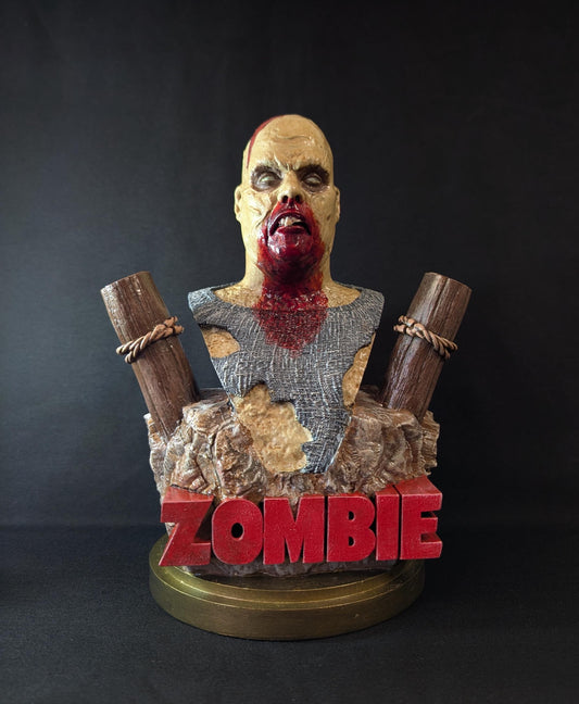 Zombie Boat Figurine Inspired by Lucio Fulci / Resin 3D Print – 9.8 in (25 cm) Tall