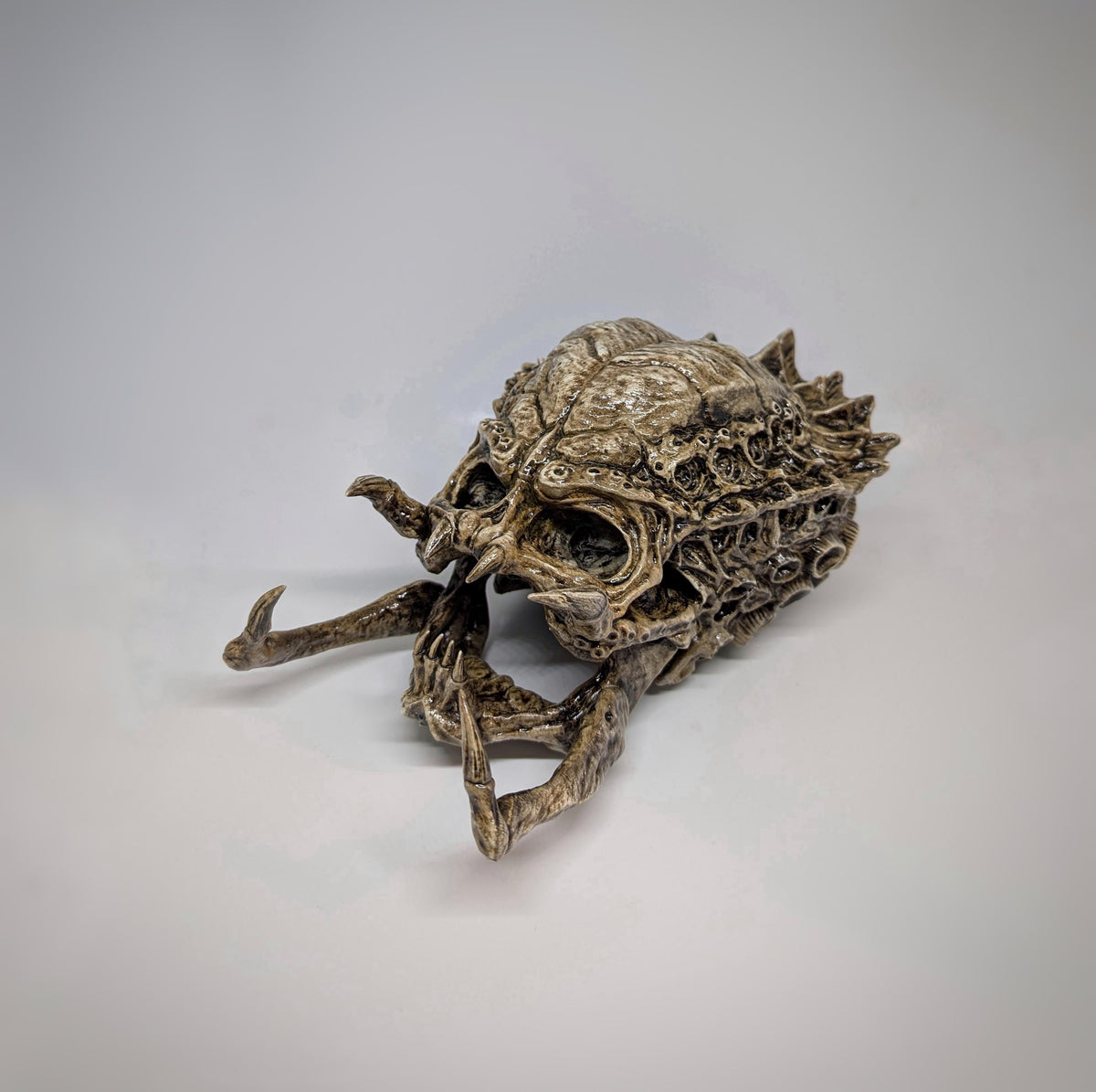 Predator Skull Trophy Sculpture 3D Resin 10.2 inches (26 cm) x 6.3 inches (16 cm)