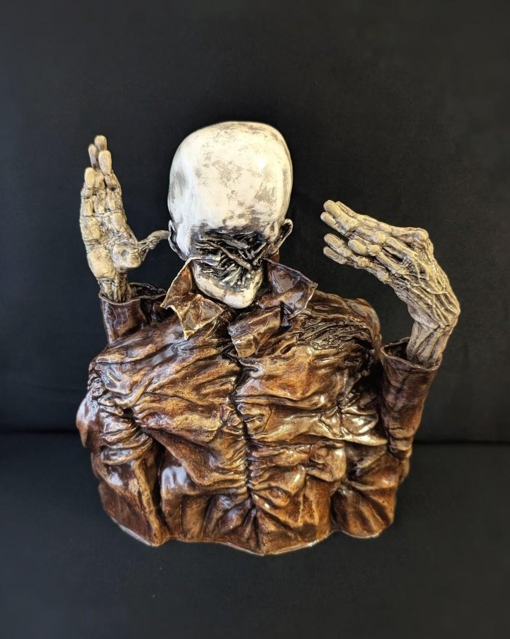 Inspired Zdzisław Beksiński ZH Japanese Collection / 3D Resin Sculpture/ Hand Painted  11.25 in (28,5 cm /285mm) Height