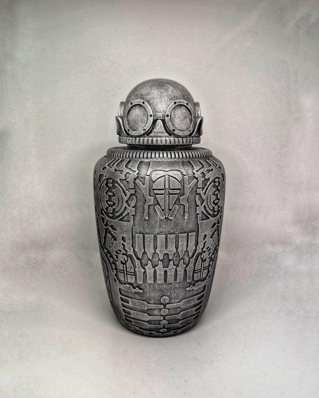 H.R. Giger Inspired Funeral Urn Sculpture 3D Printed Resin 10.2 in (26 cm/260mm)