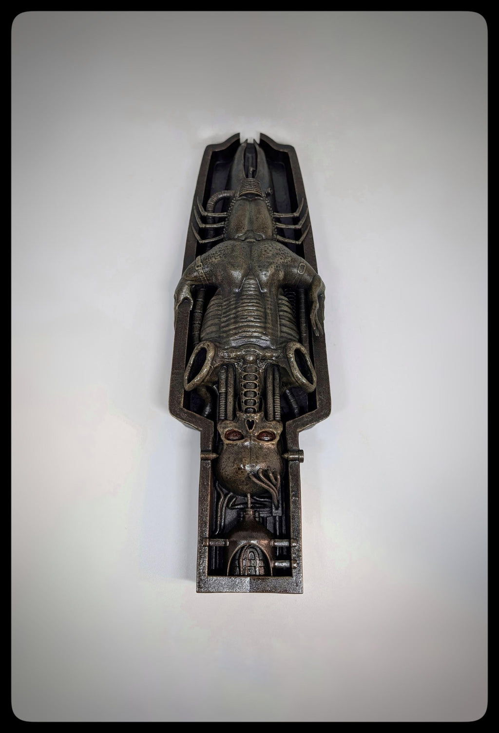 H.R. Giger Inspired Wall Sculpture Li II Height 13.6in (34.5cm) 3D Resin