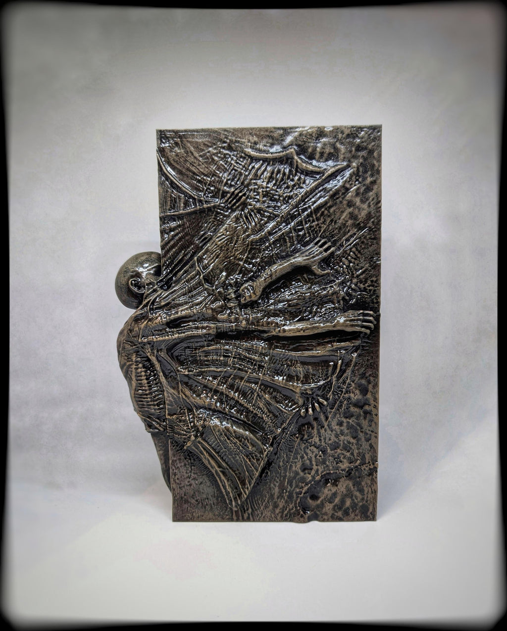 Inspired by Zdzislaw Beksinski 3D Resin Sculpture, Height 10.43 in (26.5 cm/265mm)