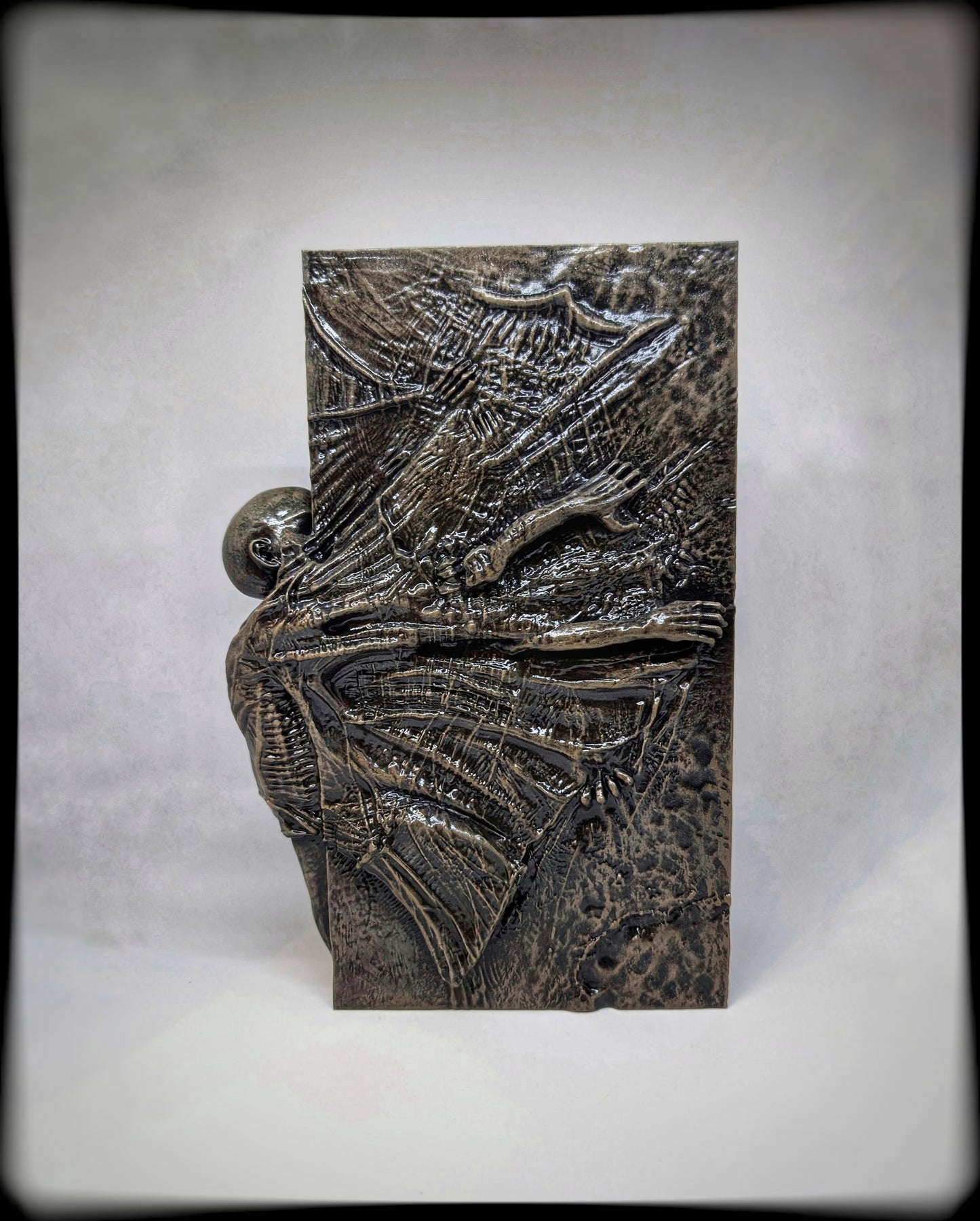 Inspired by Zdzislaw Beksinski 3D Resin Sculpture, Height 10.43 in (26.5 cm/265mm)