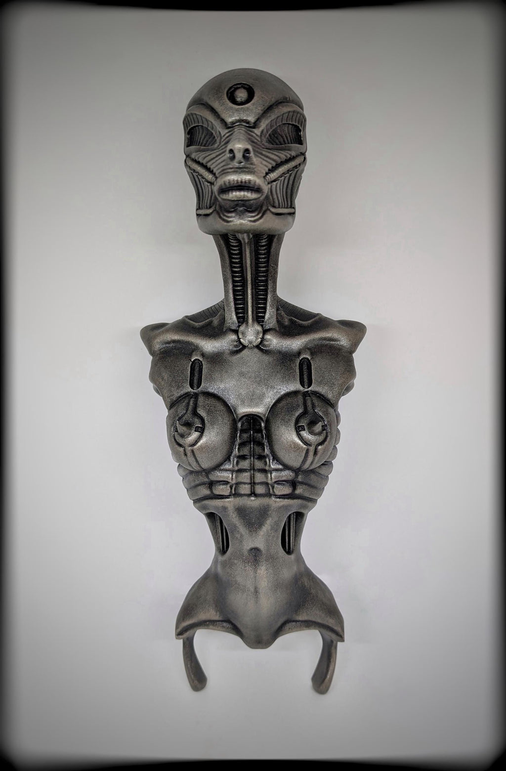 Inspired by H.R. Giger Biomechanoid 3D Resin Wall Sculpture, Length 14 inches (35.5 cm/355mm)