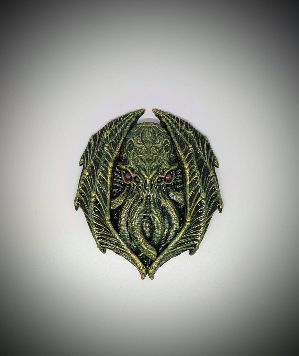 Cthulhu Wall Sculpture Inspired by H.P. Lovecraft / 3D Resin, Height 7.1 in (18 cm/180mm)