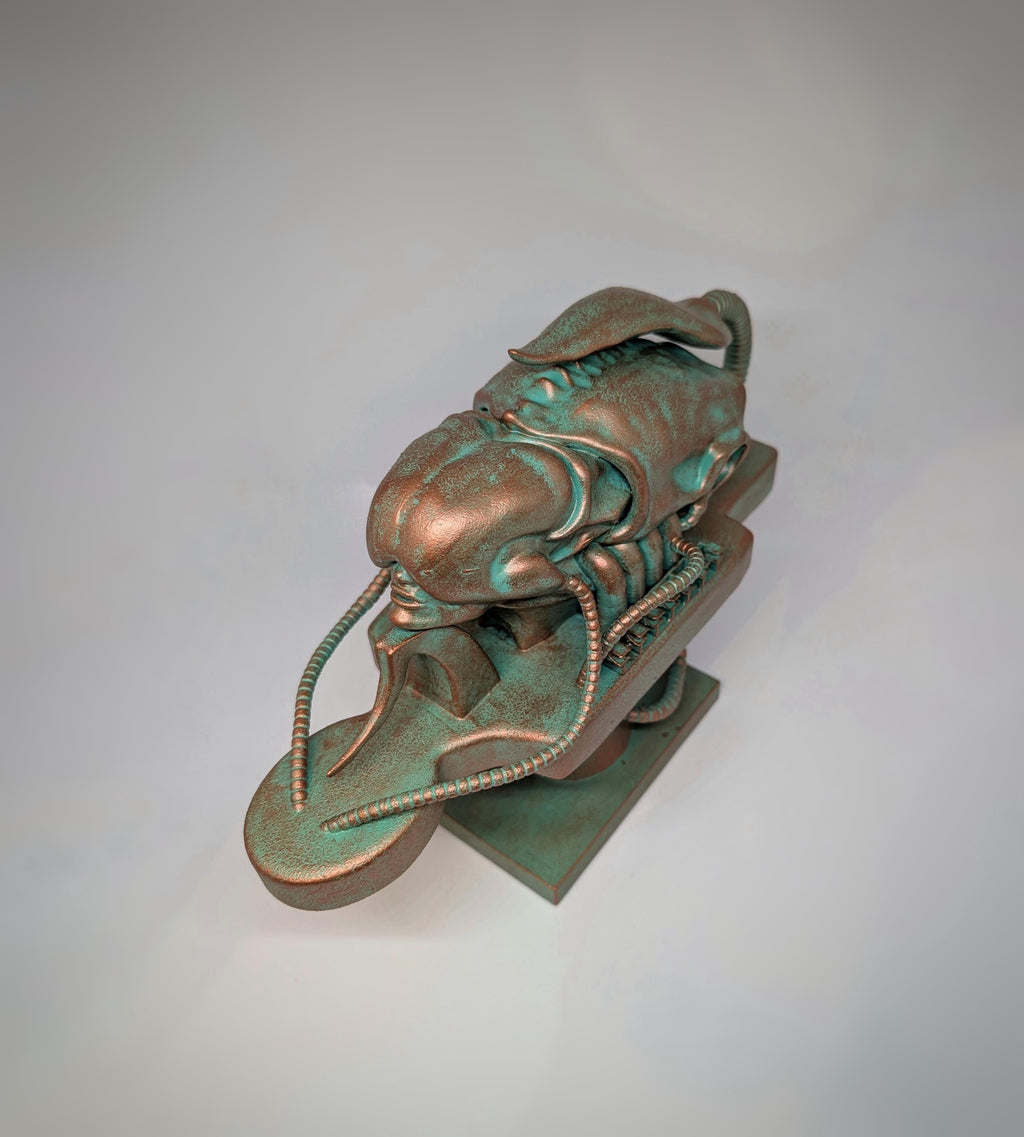 Inspired by H.R. Giger - Biomechanoid (1969) / height 8.66"(22 cm) x length 11.81" (30 cm) / 3D resin sculpture